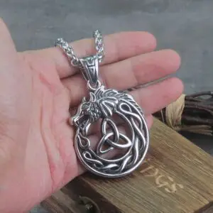 Wolf Ouroboros Pendant Necklace 3