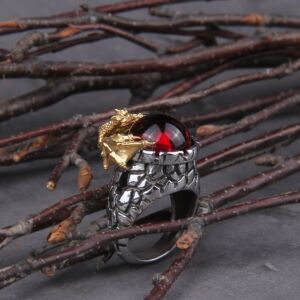Viking Style Huge Ouroboros Snake Ring 4