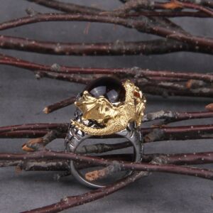 Viking Style Huge Ouroboros Snake Ring 2